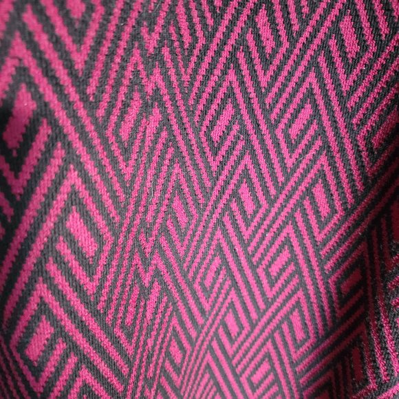 Jones Studio Burgundy and Black Herringbone Long Swing Jacket Size 1X - Picture 6 of 12